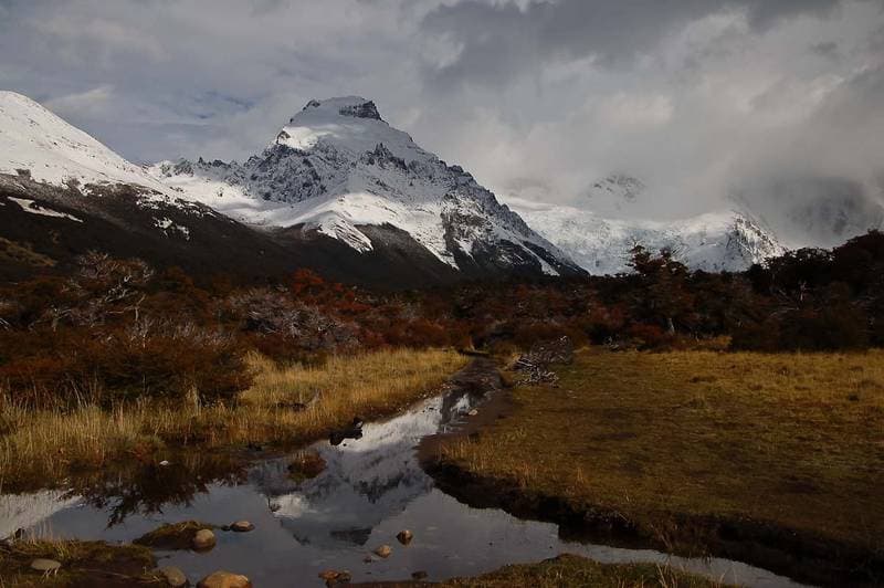 The Cerro Torre unfortunately is just inmidden the clouds, the Cerro Solo nevertheless is also great