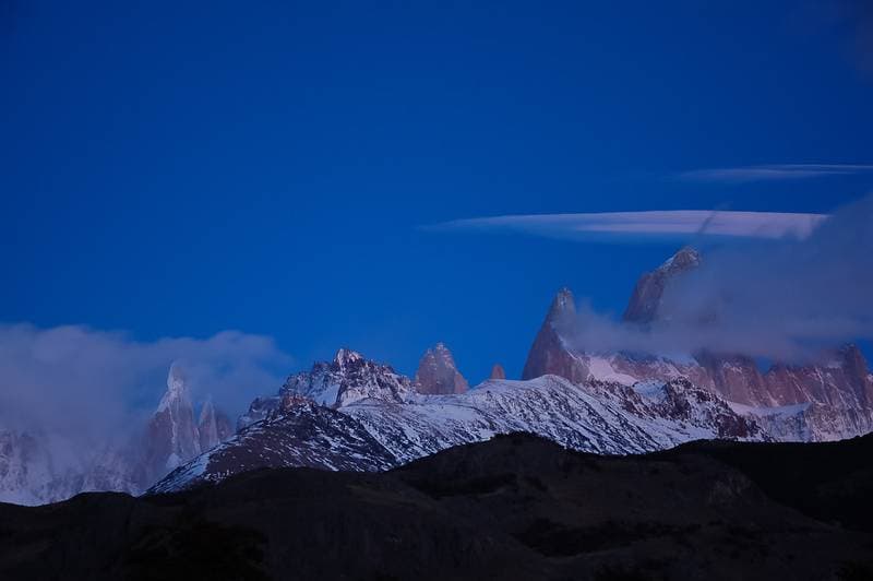 Fitz Roy and Cerro Torre at soonrise