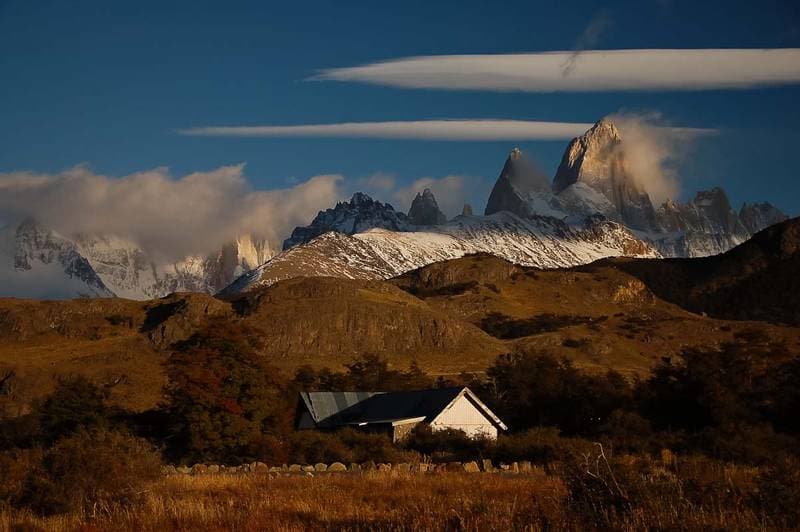 Fitz Roy and Cerro Torre at soonrise