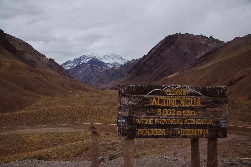 At the Aconcagua - the highest mountain at americas