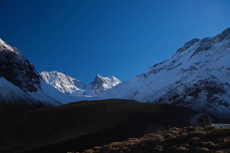 Between San José de Maipo and Lo Valdez at the andes