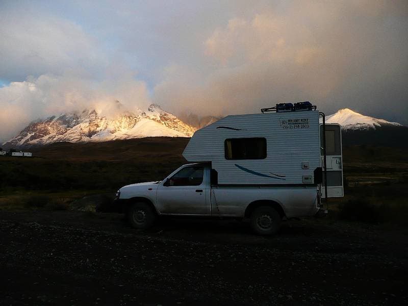 Evening mood at national park Torres del Paine