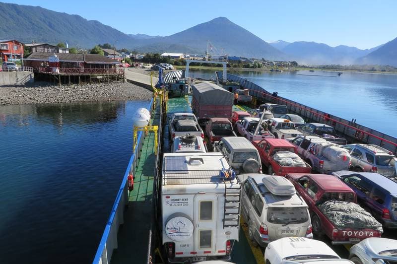 on the ferry from Hornopirén to Caleta Gonzalo
