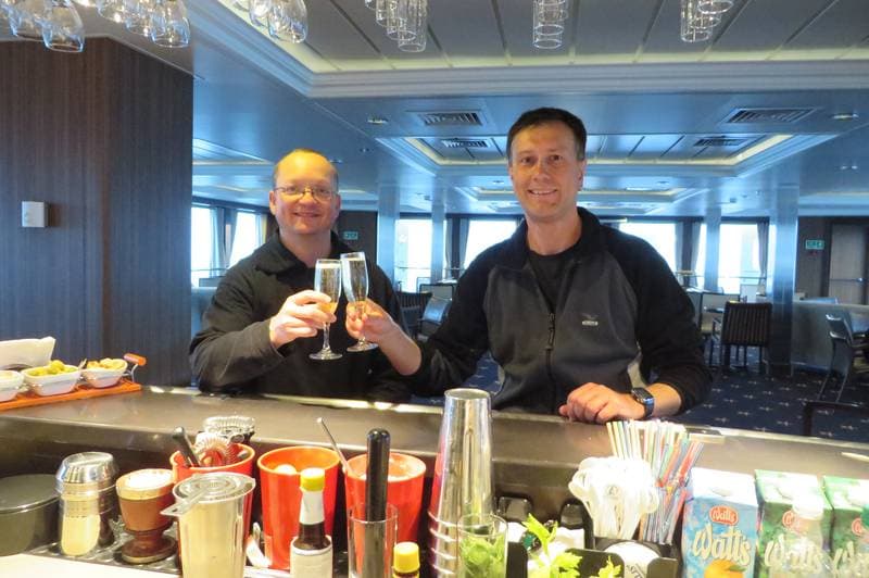 Drinking a toast to our wunderful journey to the end of the world