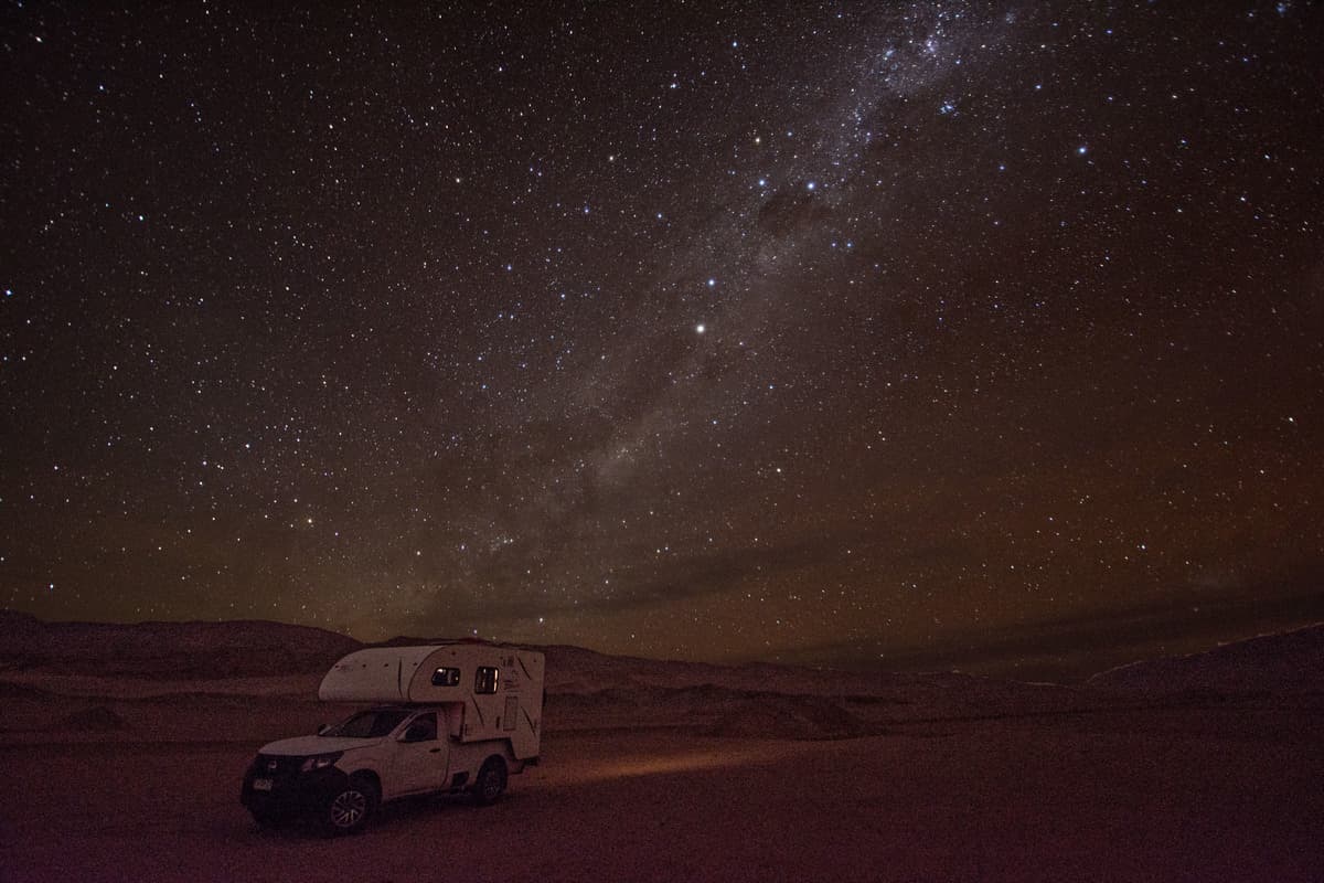 South of La Negra at night