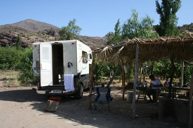 The very friendly campsite under the fruit trees a couple of km´s before San Pedro. They even have a "swimming pool" in the river Hurtado.