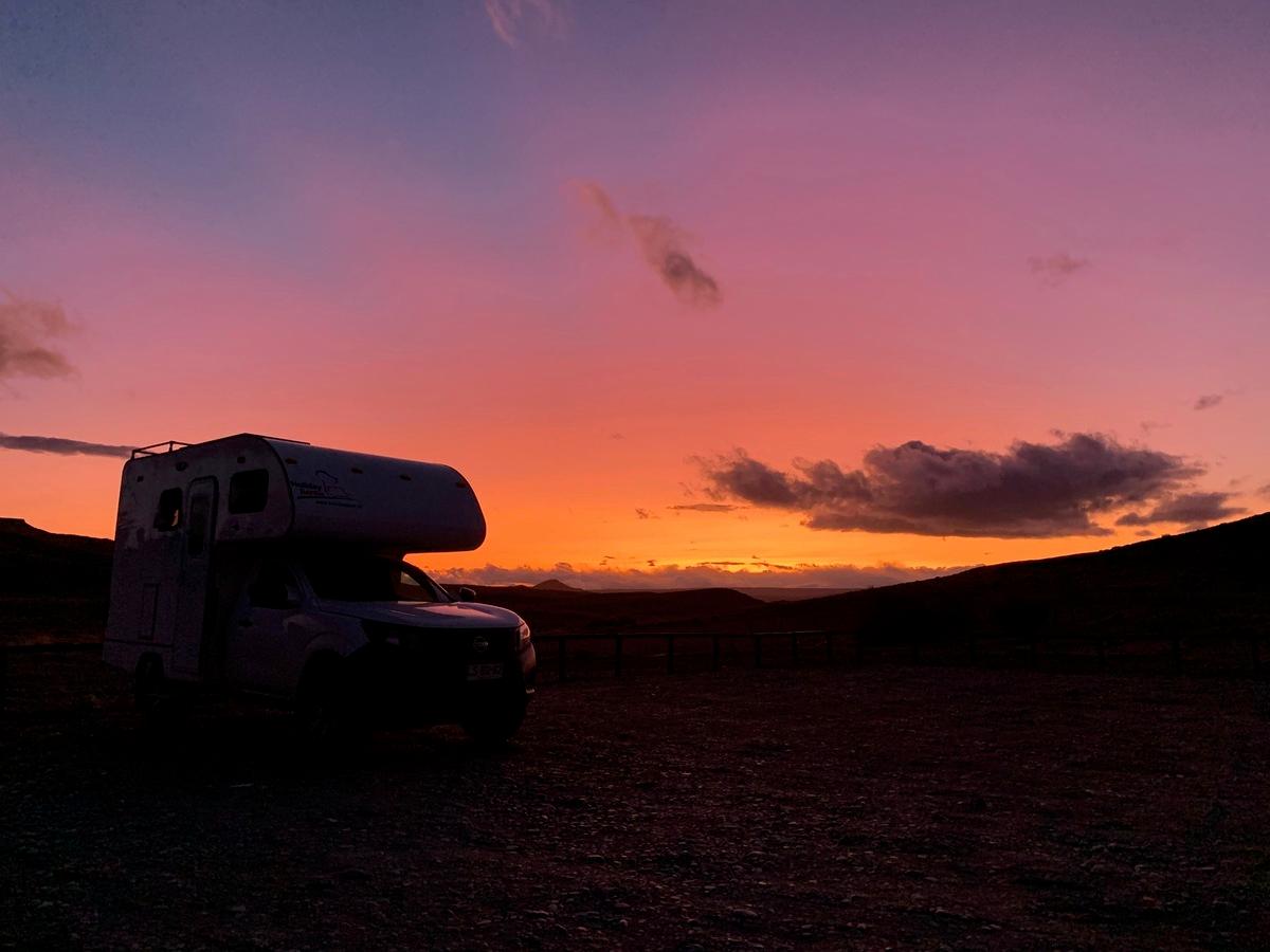 Sunset from camper