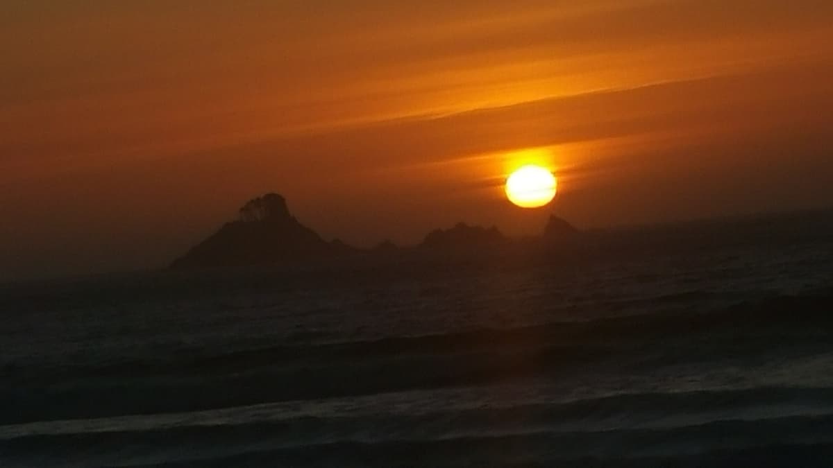 Sunset Pacific coast