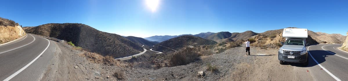 Panoramic view on the way to Andacollo