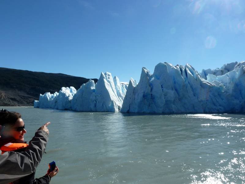Glaciar Grey at the Lake Grey