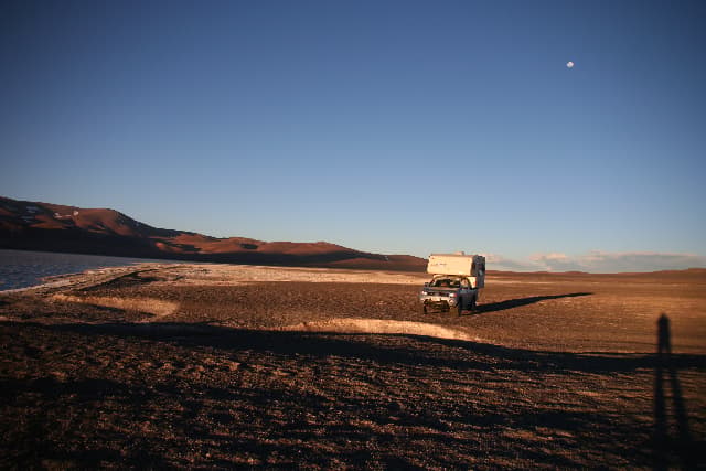 Laguna Brava at sundown (at night -14ºC)