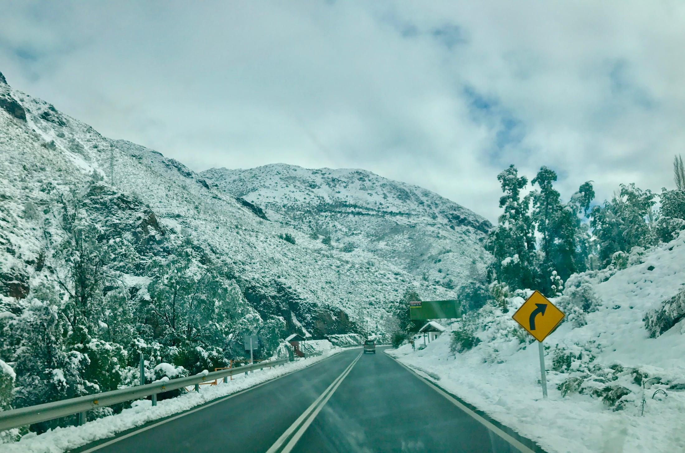 Nieve a minutos de Santiago