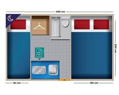 Night layout of the Patagonia Camper 4x4 single cab